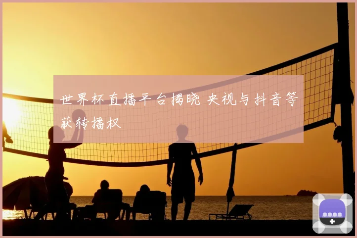 世界杯直播平台揭晓 央视与抖音等获转播权